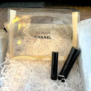 Chanel swipe and glow. High liter and lipstick set with pouch